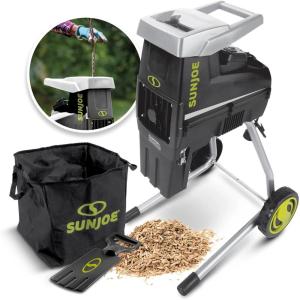 imageSun Joe Wood Chipper Shredder 15Amp Corded Electric Yard Waste Shredding Machine with Collection Bag 17 Inch Cutting Diameter Black CJ603EShredder