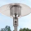 imageSun Joe SJPPH48SLV 48000BTU Max Propane Outdoor Patio Heater wWheels and Built in Bar Table SilverSilver