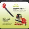 imageSun Joe AllPurpose Electric Leaf Blower 6Amp Motor 155 MPH 260 CFM Black  Lightweight ampamp Compact OneHand Operation for Yards Porches Patios Walkways Decks Garage ampamp Light Snow SBJ597ERed