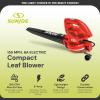 imageSun Joe AllPurpose Electric Leaf Blower 6Amp Motor 155 MPH 260 CFM Black  Lightweight ampamp Compact OneHand Operation for Yards Porches Patios Walkways Decks Garage ampamp Light Snow SBJ597ERed