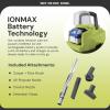 imageSun Joe Cordless Vacuum 24V Stainless Steel Wet or Dry Kit with Battery Charger Carpet Brush Nozzle ampamp Extension Tubes 53 Gallon 24VWDV6000
