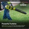 imageSun Joe Cordless Brushless Turbine Jet Blower Kit with 2 Batteries and Charger for NoFade Power and 50 Minutes of Rechargeable Runtime 24VX2JB500Kit w 20Ah Batteries and Charger