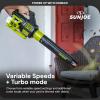 imageSun Joe Cordless Brushless Turbine Jet Blower Kit with 2 Batteries and Charger for NoFade Power and 50 Minutes of Rechargeable Runtime 24VX2JB500Kit w 20Ah Batteries and Charger