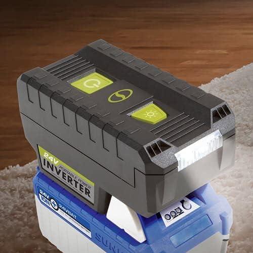 imageSun Joe 24V150WICT 24Volt IONMAX Cordless Portable Powered Inverter wUSB Type AC AC Outlet ampamp LED Light 150Watt Tool Only