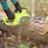 imageSun Joe SWJ599E 14inch 9Amp Tree Limb Master Electric Handheld Chainsaw with LowKickbackGreen