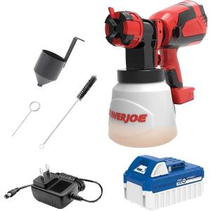 imageSun Joe 24VPS1 24Volt IONMAX Cordless HVLP Handheld Paint Sprayer Kit 3 Spray Patterns W 40Ah Battery  ChargerHandheld Paint Sprayer  Kit