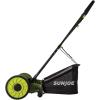 imageSun Joe Lawn Mower 16 Inch Manual Reel Push Behind Machine Outdoor Equipment with Removable Grass Catcher and Adjustable Cutting Height16 in