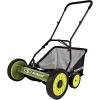 imageSun Joe Lawn Mower 16 Inch Manual Reel Push Behind Machine Outdoor Equipment with Removable Grass Catcher and Adjustable Cutting Height18 in