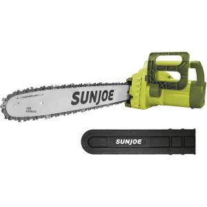 imageSun Joe SWJ698E 12inch 9Amp Electric Chain Saw with Kickback Safety Brake18 Bar  Chain