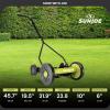 imageSun Joe MJ502M Reel Mower w 85Gallon 9Position Height Adjustment Foam Grip Compact Design Green 20Inch Manual wGrass Catcher14 in