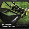 imageSun Joe MJ502M Reel Mower w 85Gallon 9Position Height Adjustment Foam Grip Compact Design Green 20Inch Manual wGrass Catcher16 in