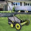 imageSun Joe MJ502M Reel Mower w 85Gallon 9Position Height Adjustment Foam Grip Compact Design Green 20Inch Manual wGrass Catcher18 in