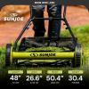 imageSun Joe MJ502M Reel Mower w 85Gallon 9Position Height Adjustment Foam Grip Compact Design Green 20Inch Manual wGrass Catcher20 in