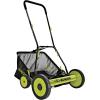imageSun Joe MJ502M Reel Mower w 85Gallon 9Position Height Adjustment Foam Grip Compact Design Green 20Inch Manual wGrass Catcher20 in
