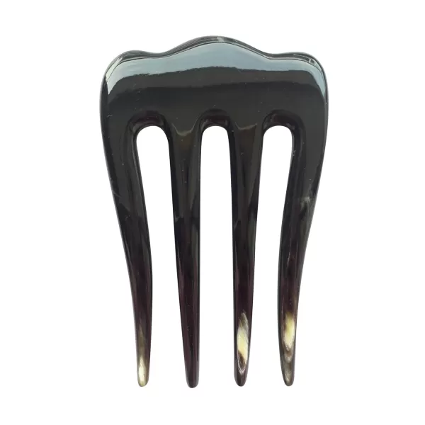 Marycrafts Buffalo Horn 4 Prongs Hair Fork Hair Pin Hair Accessories For WomenBlack