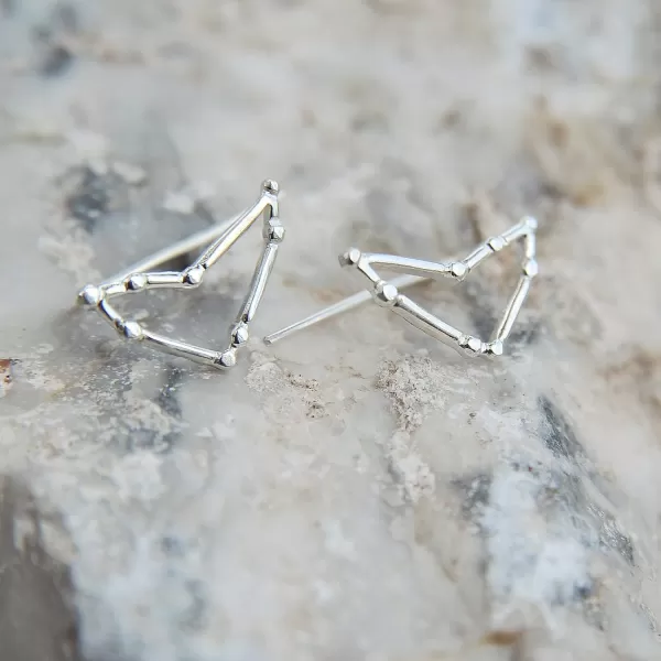 Marycrafts Sterling Silver Capricorn Constellation Earrings Ear Crawler Ear ClimberMarycrafts Sterling Silver Capricorn Constellation Earrings Ear Crawler Ear Climber