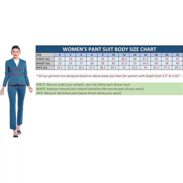 Marycrafts Womens 2 Buttons Business Blazer Pant Suit Set for WorkMoroccan Blue