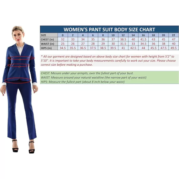 Marycrafts Womens 2 Buttons Business Blazer Pant Suit Set for WorkNavy