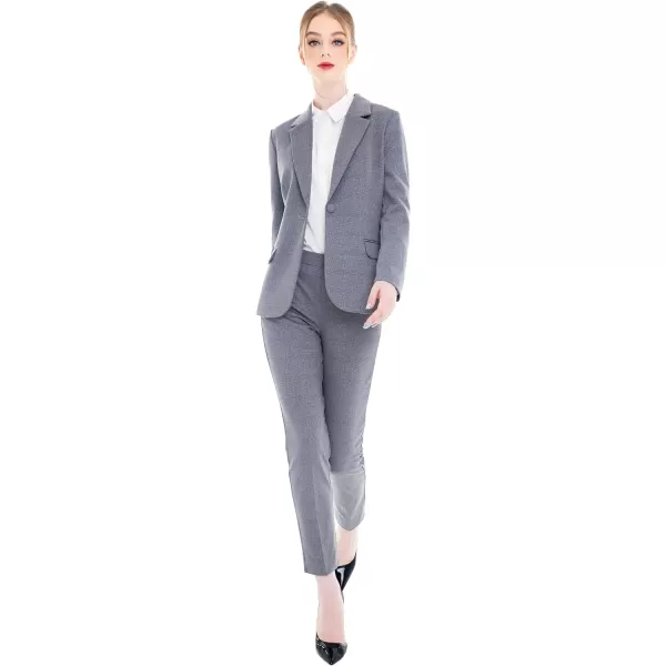 Marycrafts Womens Business Blazer Pant Suit Set for WorkPlaid Houndstooth