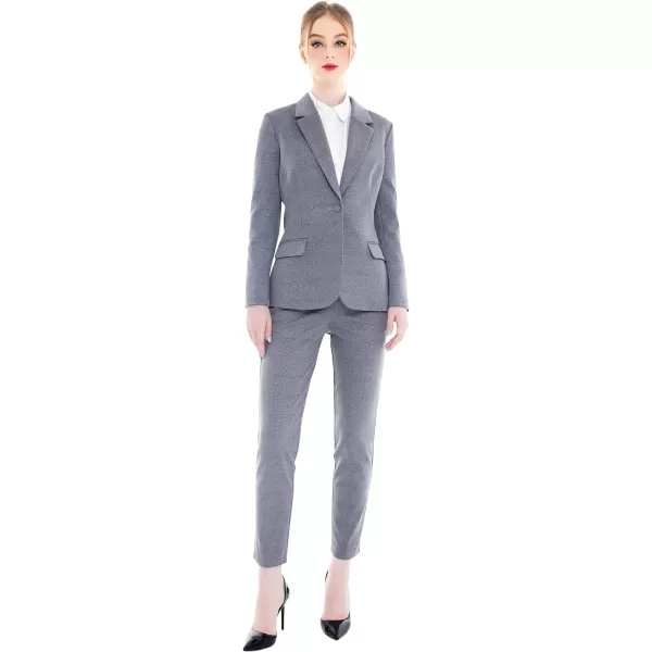 Marycrafts Womens Business Blazer Pant Suit Set for WorkPlaid Houndstooth