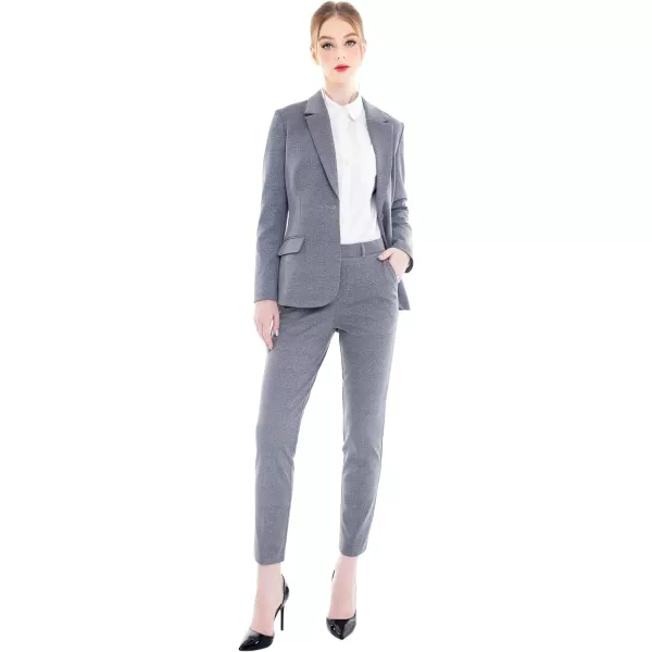 Marycrafts Womens Business Blazer Pant Suit Set for WorkPlaid Houndstooth