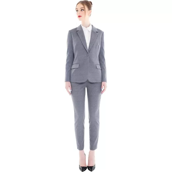 Marycrafts Womens Business Blazer Pant Suit Set for WorkPlaid Houndstooth