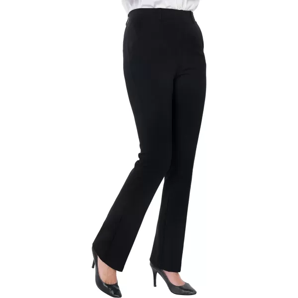 Marycrafts Womens Pull On Stretch Yoga Straight Dress Work Pants 29 3133Black  Inseam 31