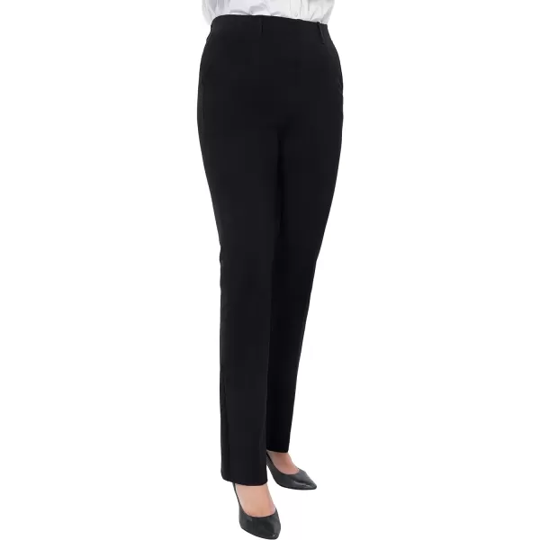 Marycrafts Womens Pull On Stretch Yoga Straight Dress Work Pants 29 3133Black  Inseam 31