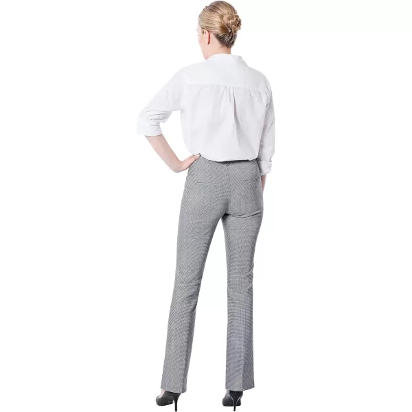 Marycrafts Womens Pull On Stretch Yoga Straight Dress Work Pants 29 3133Houndstooth  Inseam 31