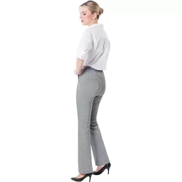 Marycrafts Womens Pull On Stretch Yoga Straight Dress Work Pants 29 3133Houndstooth  Inseam 31