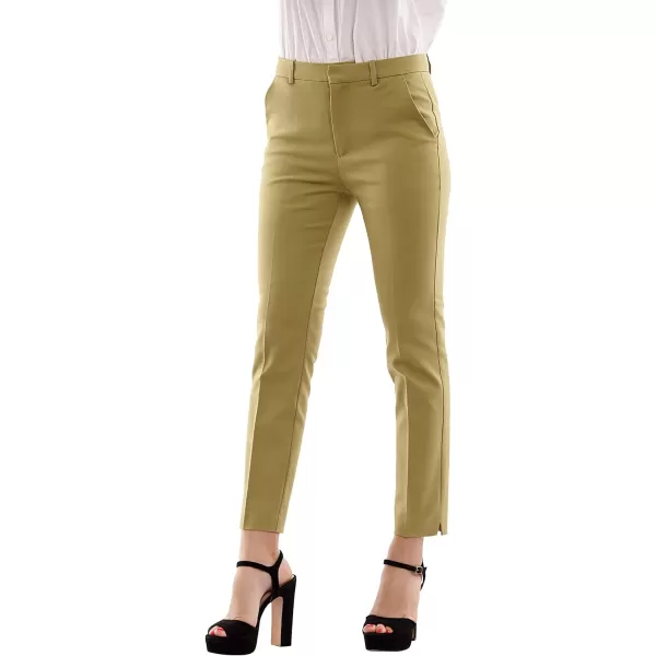 Marycrafts Womens Work Ankle Dress Pants Trousers SlacksBritish Khaki