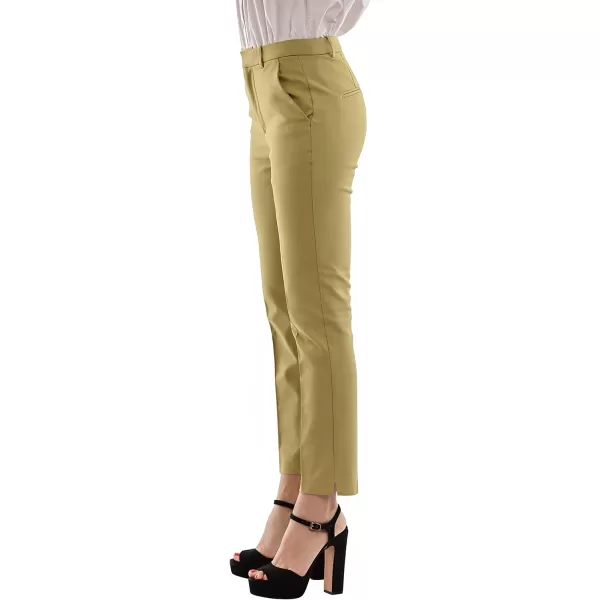 Marycrafts Womens Work Ankle Dress Pants Trousers SlacksBritish Khaki