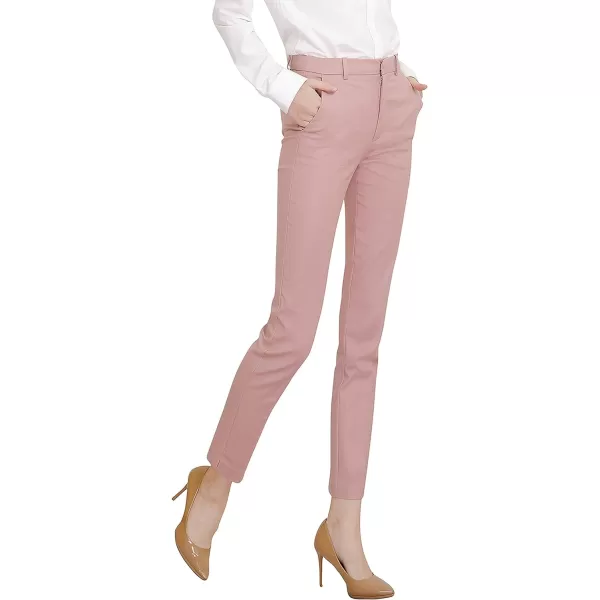 Marycrafts Womens Work Ankle Dress Pants Trousers SlacksPink