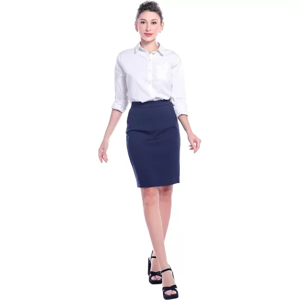 Marycrafts Womens Work Office Business Pencil SkirtNavy