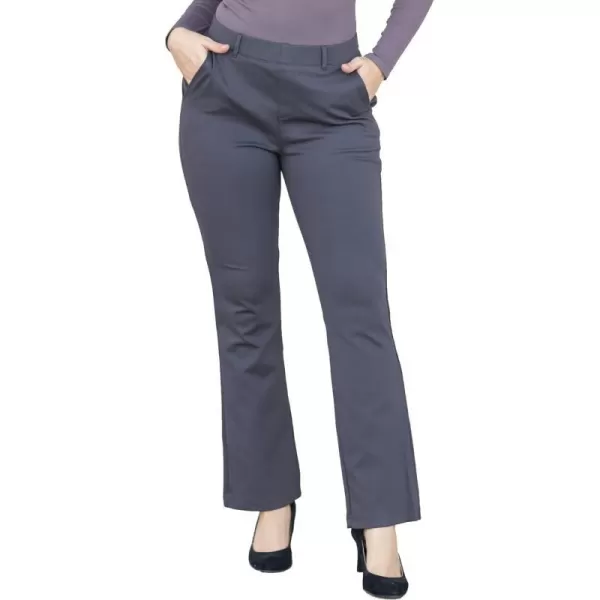 Marycrafts Womens Pull On Stretch Yoga Straight Dress Work Pants 29 3133Gray  Inseam 29