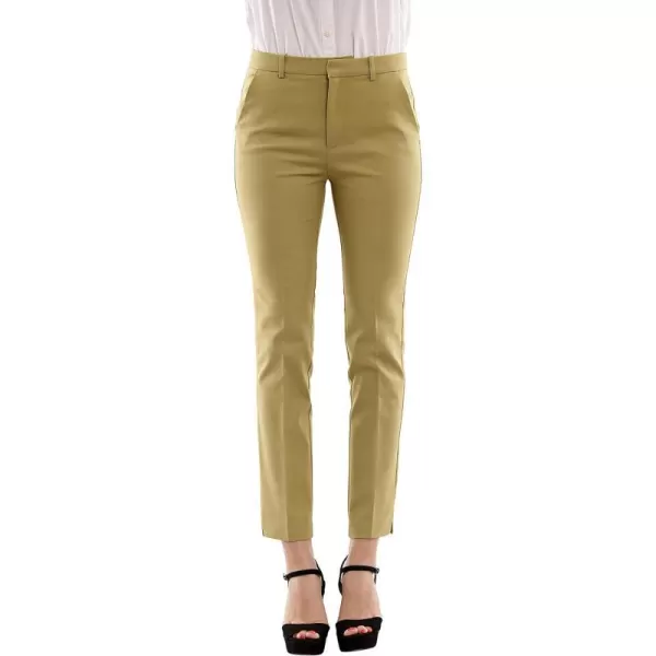 Marycrafts Womens Work Ankle Dress Pants Trousers SlacksBritish Khaki