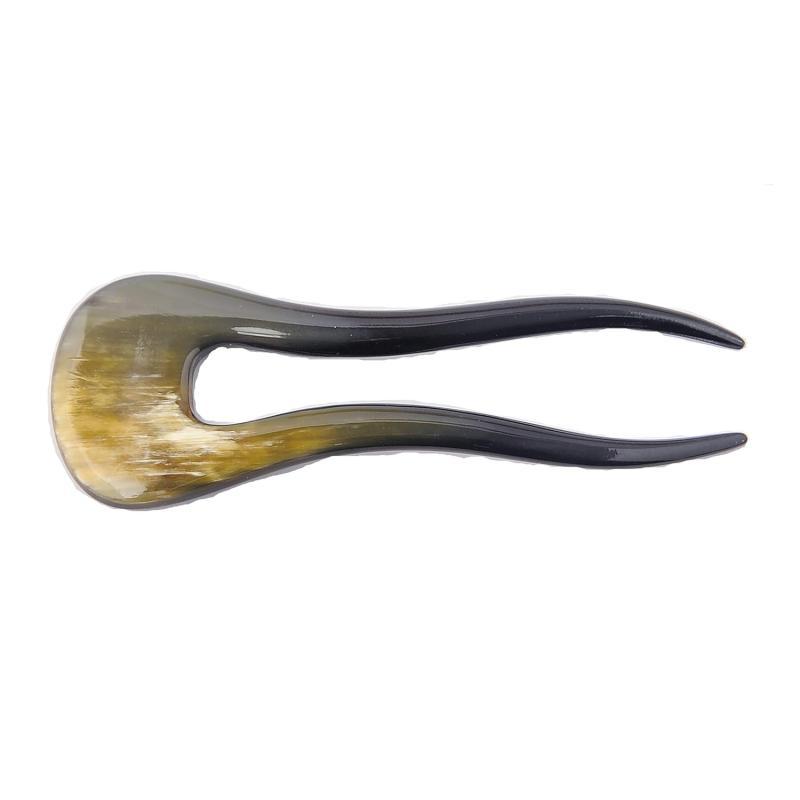 Marycrafts 2 Prongs Simple Buffalo Horn Hair Fork HairPin Hair Accessories Handmade MulticolorMulticolor