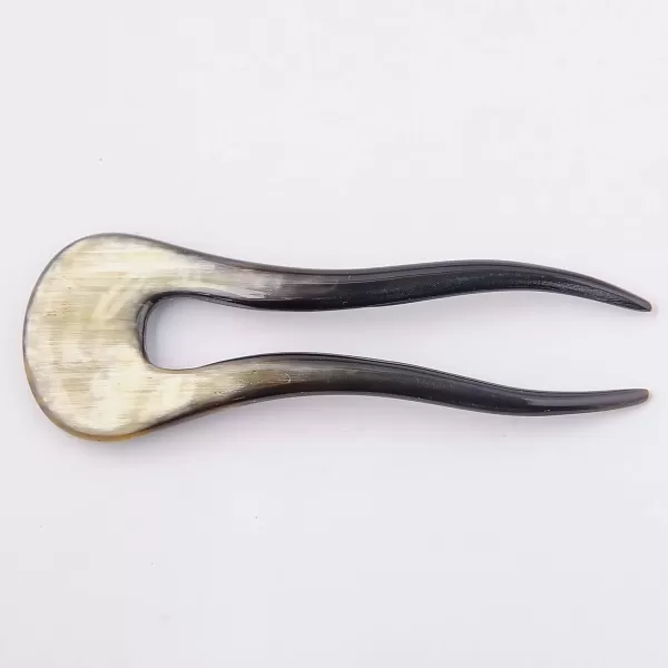 Marycrafts 2 Prongs Simple Buffalo Horn Hair Fork HairPin Hair Accessories Handmade MulticolorMulticolor