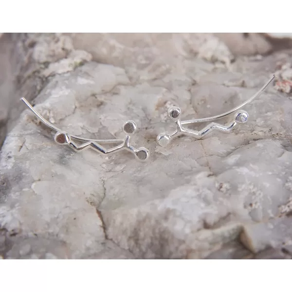 Marycrafts Sterling Silver Gaba Molecule Chemistry Ear CrawlerMarycrafts Sterling Silver Gaba Molecule Chemistry Ear Crawler