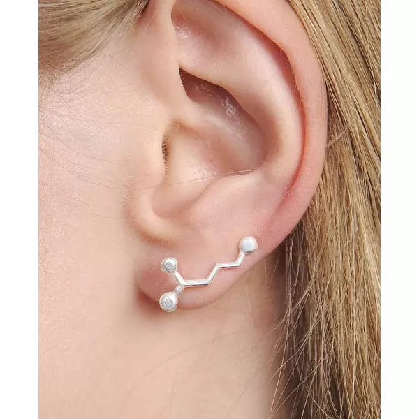 Marycrafts Sterling Silver Gaba Molecule Chemistry Ear CrawlerMarycrafts Sterling Silver Gaba Molecule Chemistry Ear Crawler