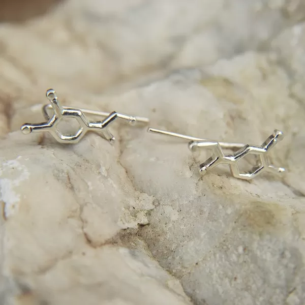 Marycrafts Sterling Silver Norepinephrine Molecule Chemistry Ear CrawlerMarycrafts Sterling Silver Norepinephrine Molecule Chemistry Ear Crawler