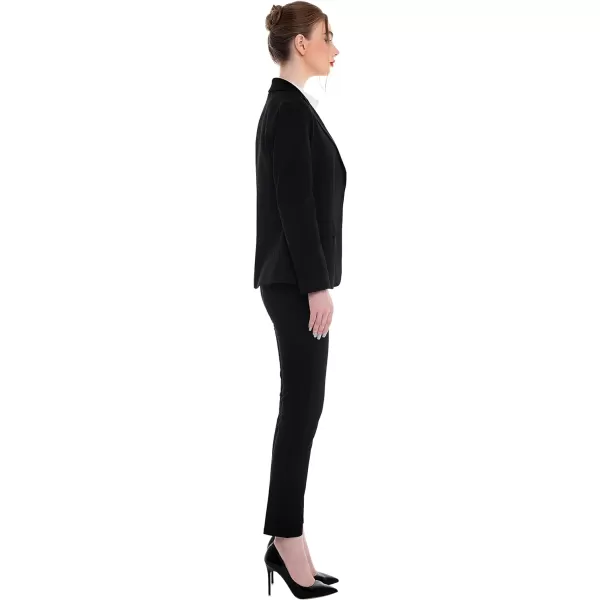 Marycrafts Womens Professional Blazer Pant Suit Set for WorkBlack