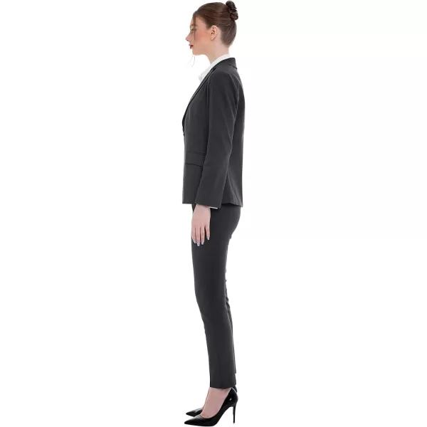 Marycrafts Womens Professional Blazer Pant Suit Set for WorkGray