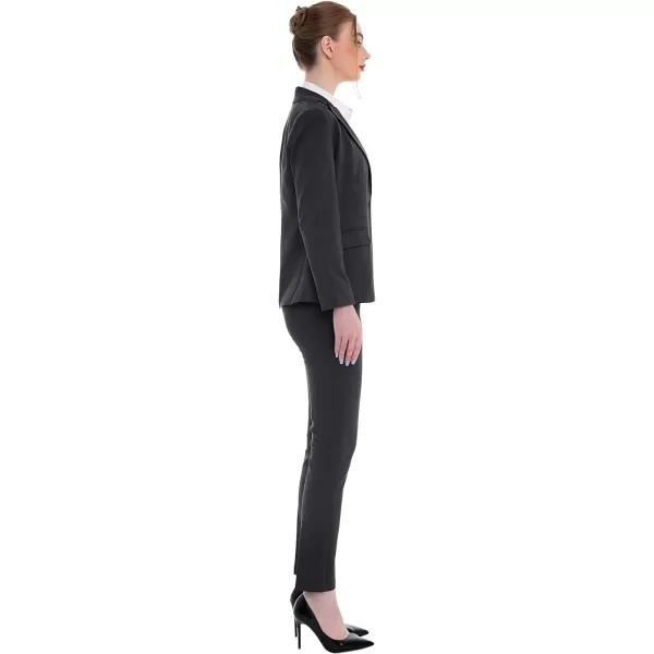 Marycrafts Womens Professional Blazer Pant Suit Set for WorkGray