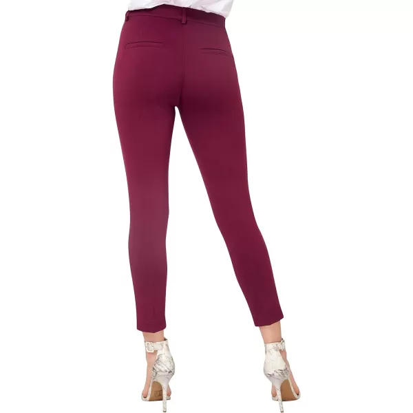 Marycrafts Womens Pull On Stretch Yoga Dress Business Work PantsBurgundy