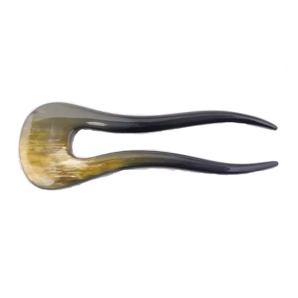Marycrafts 2 Prongs Simple Buffalo Horn Hair Fork HairPin Hair Accessories Handmade MulticolorMulticolor