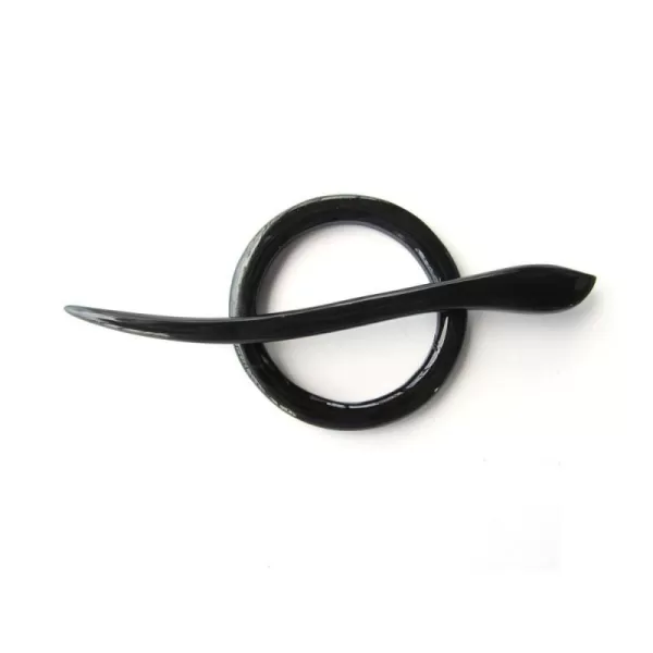 Marycrafts Circle Buffalo Horn Shawl Pin Hair Pin Hairpin Accessories HandmadeBlack