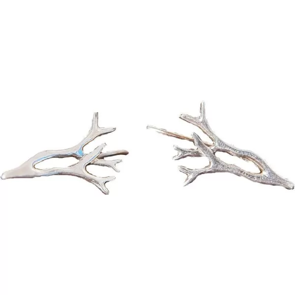 Marycrafts Sterling Silver Deer horn Ear Crawler Ear ClimberMarycrafts Sterling Silver Deer horn Ear Crawler Ear Climber