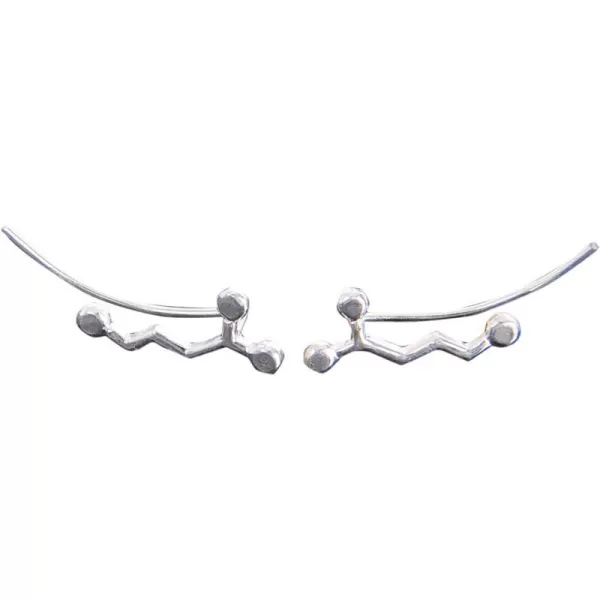 Marycrafts Sterling Silver Gaba Molecule Chemistry Ear CrawlerMarycrafts Sterling Silver Gaba Molecule Chemistry Ear Crawler