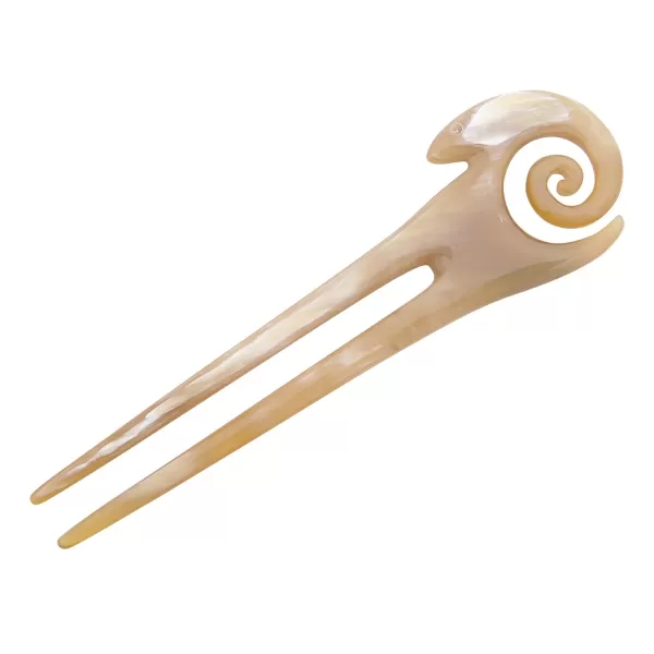 Marycrafts Buffalo Horn Hair Fork Hair Pin Hairpin Hair Accessories Ram Symbol HandmadeLight Shade